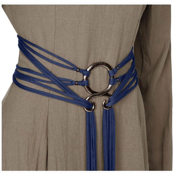 Accessories - 1637 Long Rope Ring Knotted Belt For Women Norse Witch Waist Chain Troll